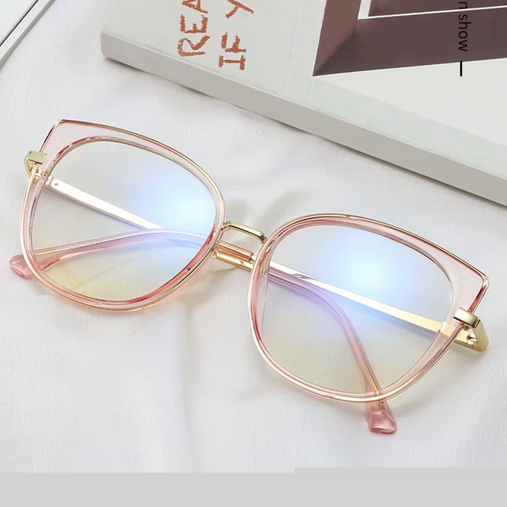 Handoer Women's Full Rim Square Cat Eye Tr 90 Alloy Eyeglasses 191508