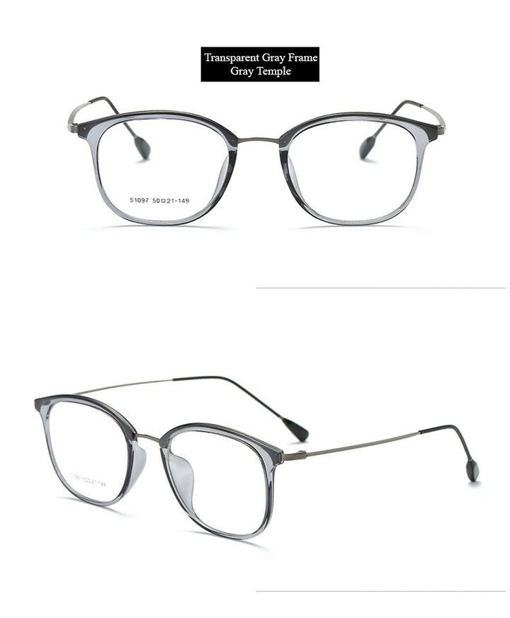 Chashma Unisex Full Rim Square Tr 90 Titanium Eyeglasses 851097.
