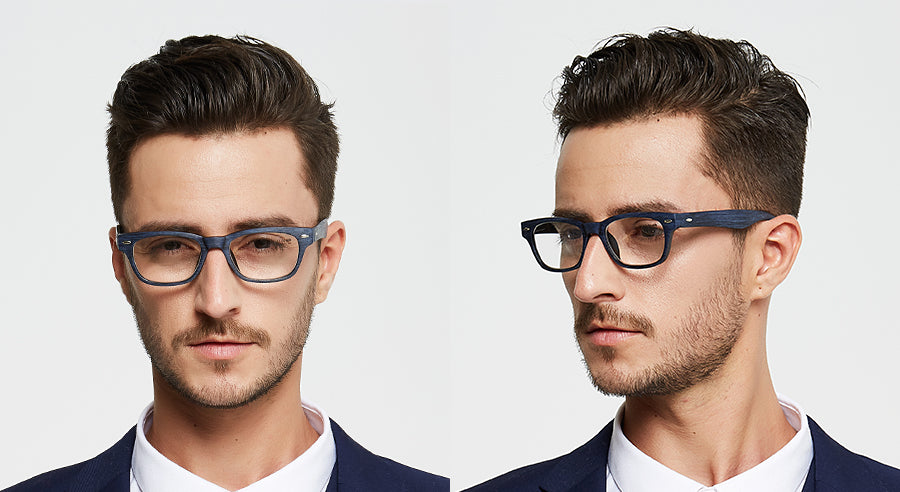 Meeshow Mens Full Rim Square Polycarbonate Reading Glasses 1512 — view 1 | Meeshow at FuzWeb