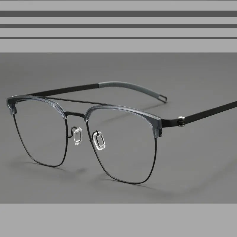 Aror Full Rim 212320 Men’s Double Bridge Screwless Titanium Frames FuzWeb