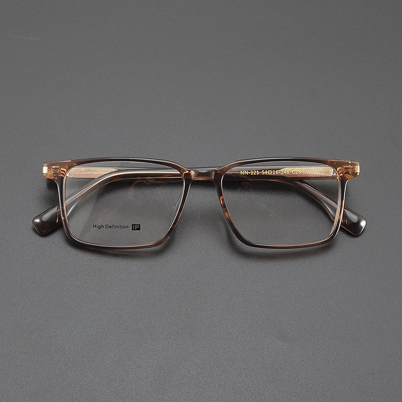 Nobler Unisex Full Rim Square Acetate Eyeglasses 84121 — view 2 | Nobler at FuzWeb