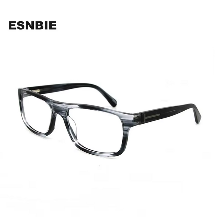 Esnbie Women's Full Rim Rectangle Square Acetate Eyeglasses 94694 Full Rim Esnbie