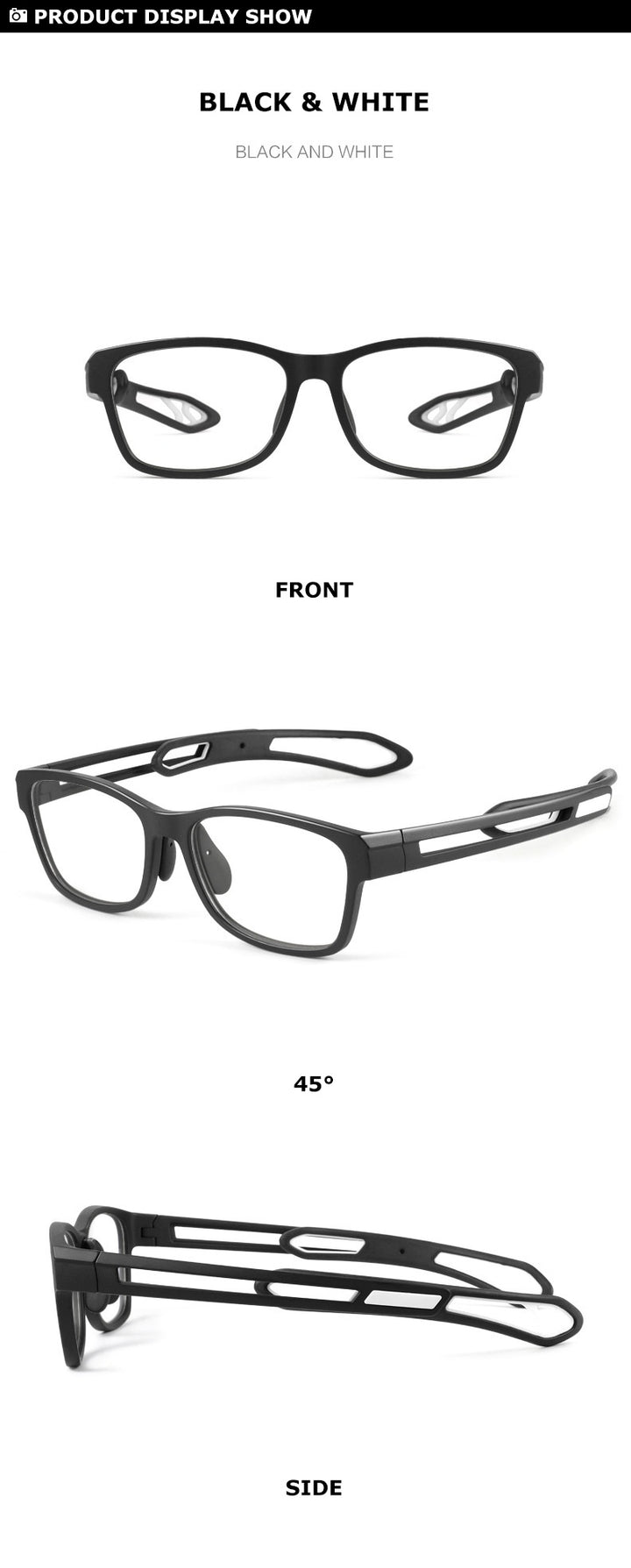 Chashma Ochki Unisex Full Rim Square Tr 90 Titanium Sport Eyeglasses 1927 — view 8 | Chashma Ochki at FuzWeb