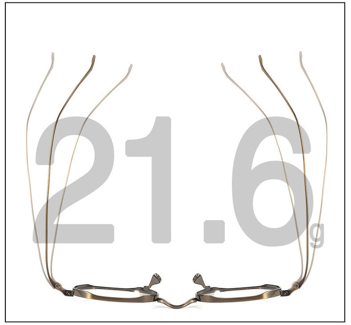 Bobbie Unisex Full Rim Polygon Titanium Eyeglasses Clip On Sunglasses 619917 — view 2 | Bobbie at FuzWeb