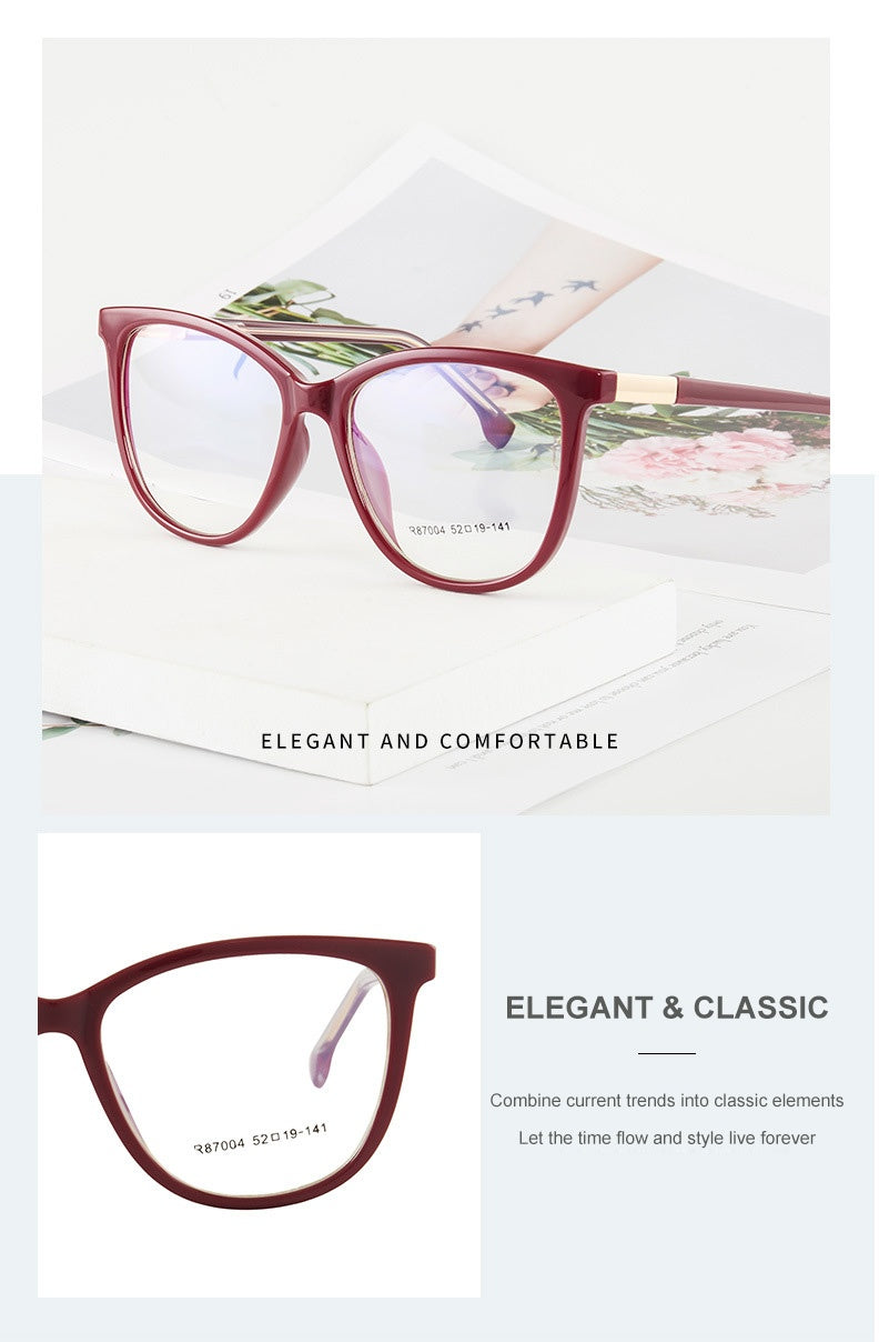 Chashma Ochki Women's Full Rim Square Tr90 Titanium Eyeglasses 87004.