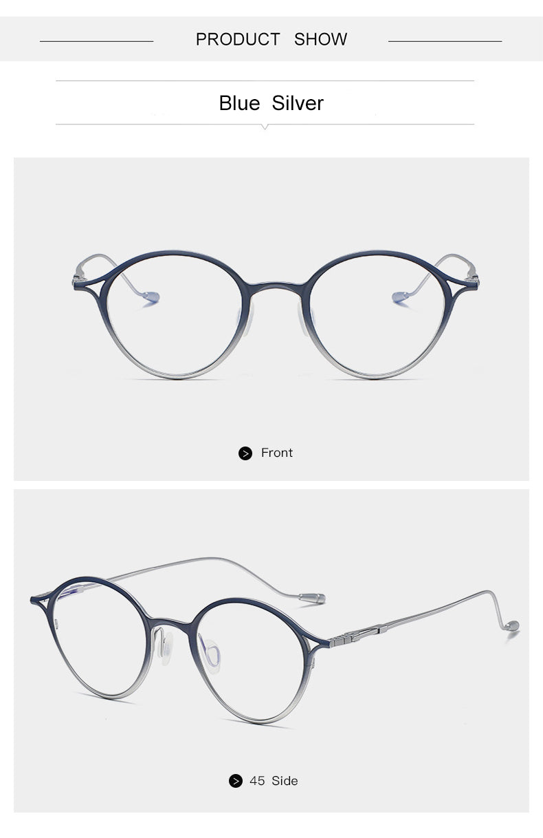 Krasivyy Unisex Full Rim Oval Round Titanium Eyeglasses 35926.