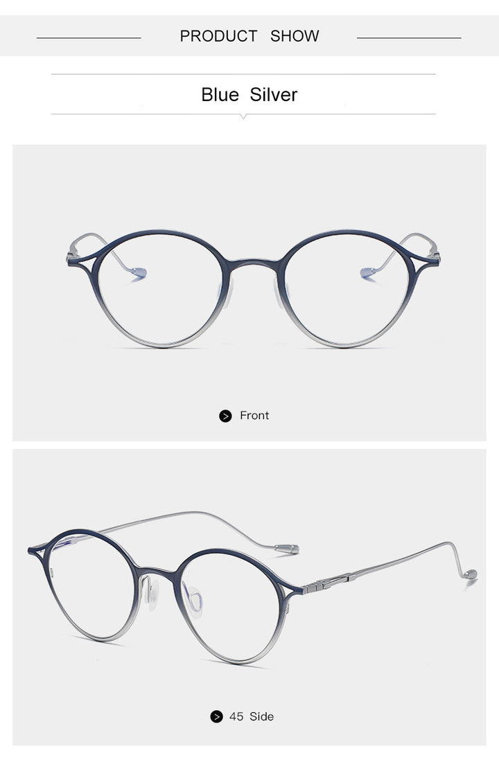 Krasivyy Unisex Full Rim Oval Round Titanium Eyeglasses 35926.