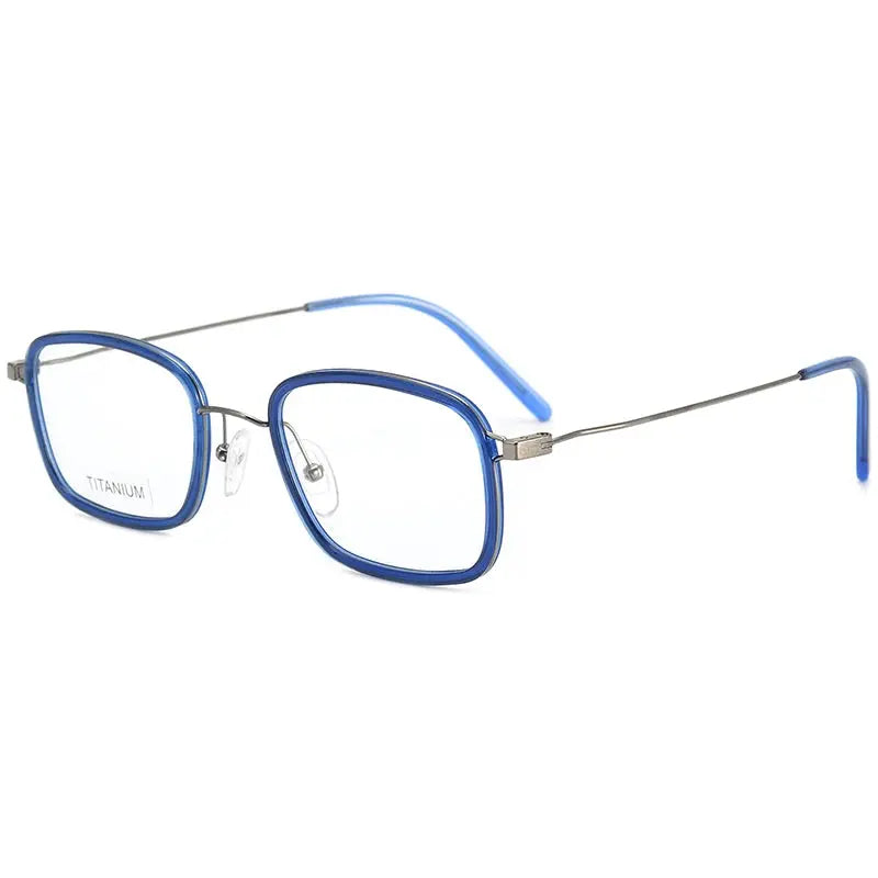 Krasivyy Unisex Full Rim Square Acetate Titanium Eyeglasses 16046.