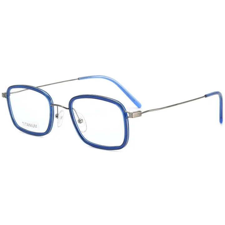 Krasivyy Unisex Full Rim Square Acetate Titanium Eyeglasses 16046.