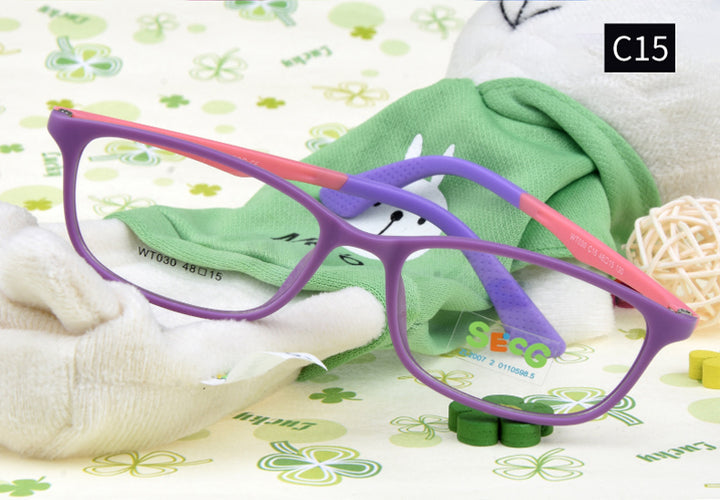 Secg Unisex Youths Full Rim Square Tr 90 Silicone Eyeglasses 20030 — view 5 | Secg at FuzWeb