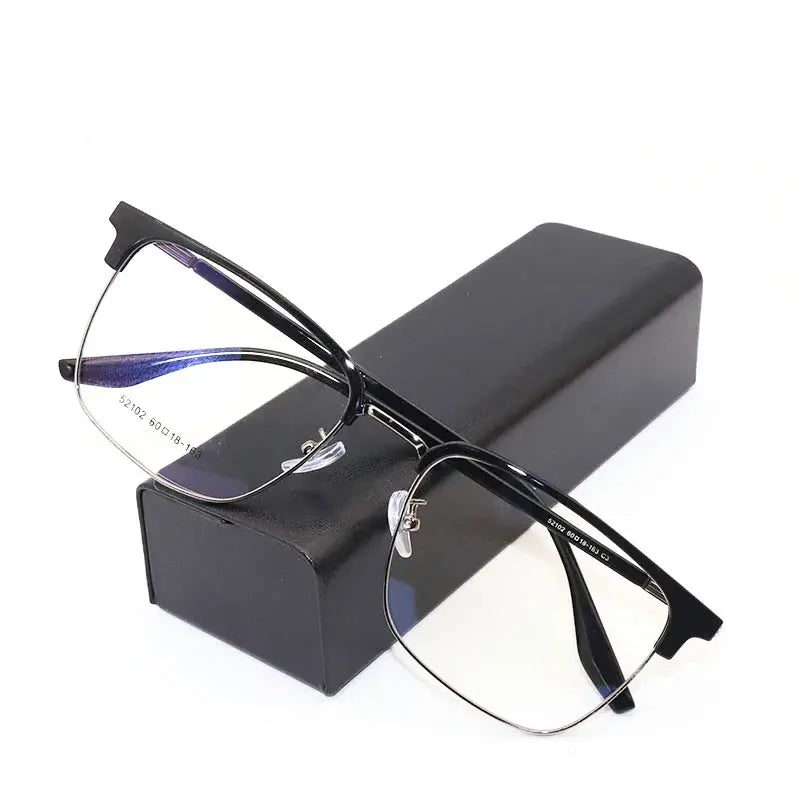 Hdcrafter Men's Full Rim Oversized Square Tr 90 Titanium Frames 521020 FuzWeb