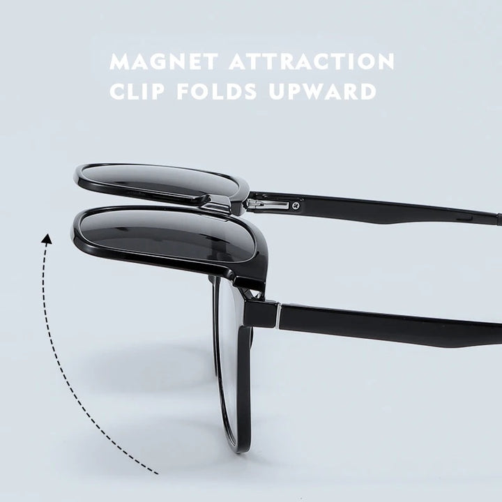 Kansept Unisex Full Rim Square Tr 90 Reading Glasses Clip On Polarized Sunglasses 2190 — view 5 | Kansept at FuzWeb