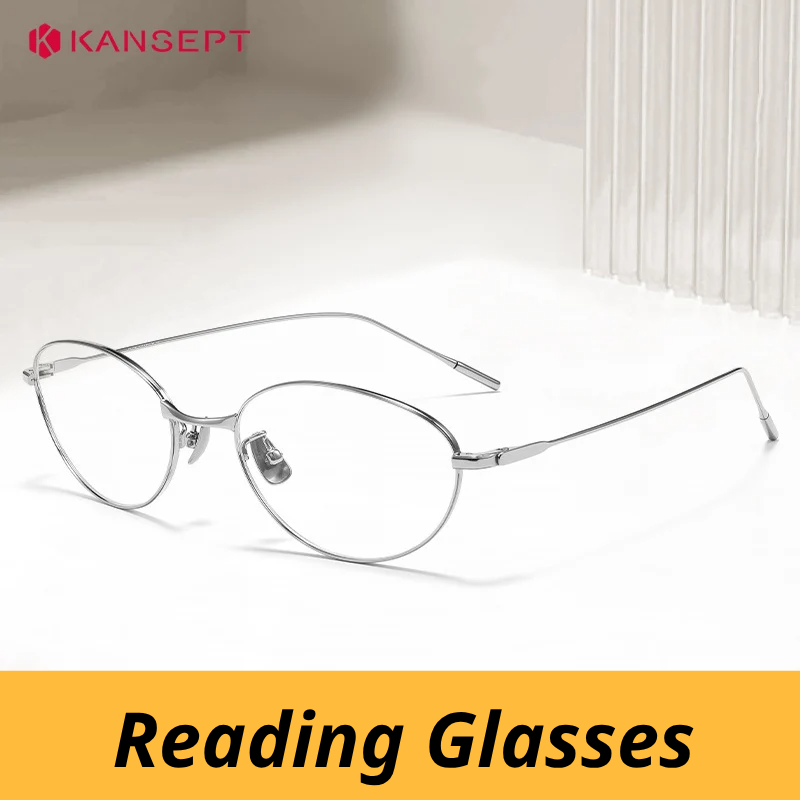 Kansept Women's Full Rim Oval Cat Eye Alloy Reading Glasses 230083
