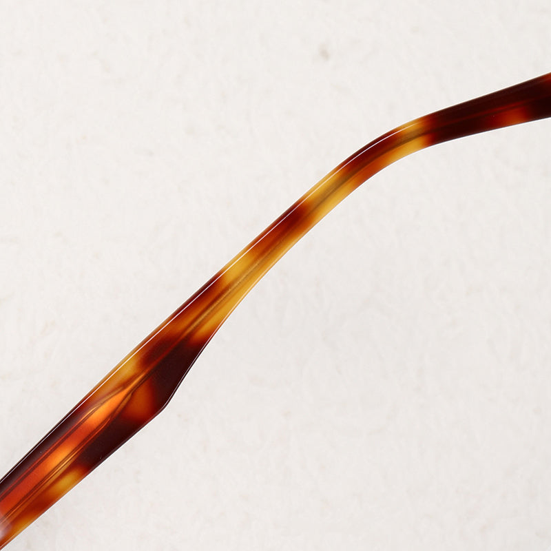 Nobler Unisex Semi Rim Large Square Titanium Acetate Eyeglasses M96 — view 4 | Nobler at FuzWeb