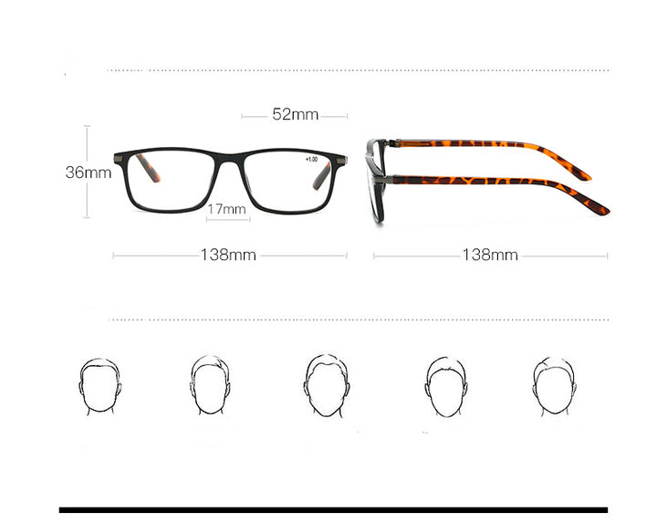 Kocolior Womens Full Rim Square Tr 90 Alloy Photochromic Reading Glasses 722223 — view 2 | Kocolior at FuzWeb