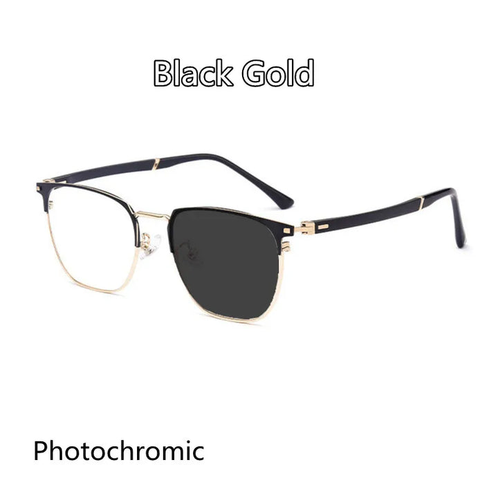 Kocolior Unisex Full Rim Square Titanium Alloy Hyperopic Reading Glasses 6120.