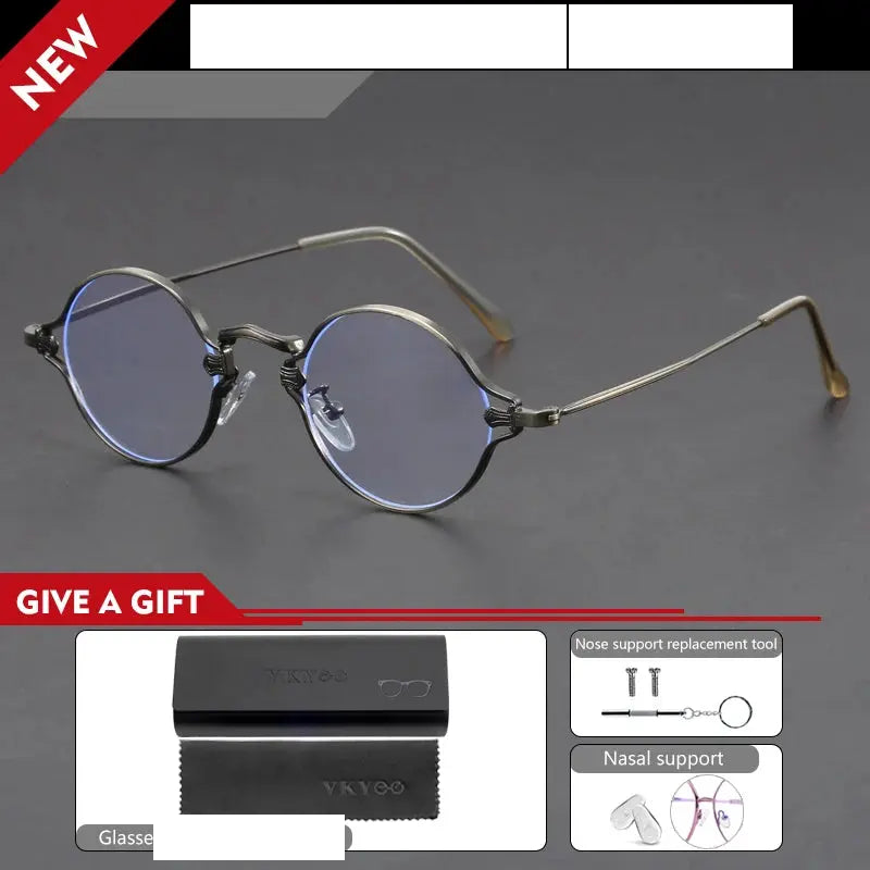 Vicky Unisex Full Rim Round Alloy Reading Glasses 10642.