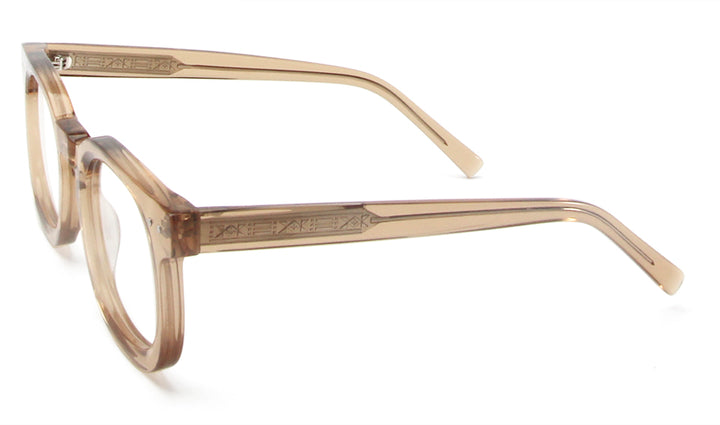 Esnbie Unisex Full Rim Oval Square Thick Acetate Eyeglasses 230359.