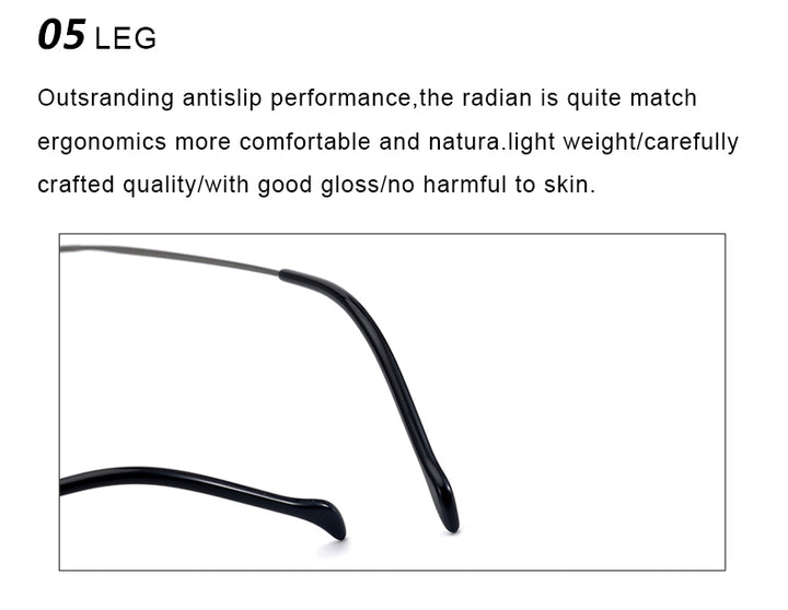 Krasivyy Unisex Rimless Square Screwless Titanium Eyeglasses 421606.
