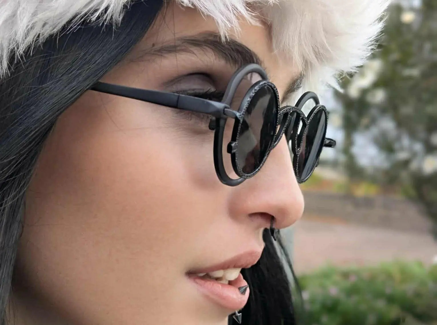 小物 hobo ROUND FRAME SUNGLASSES TITANIUM Black Mask Unisex Round Titanium 495976 Sunglasses | FuzWeb
