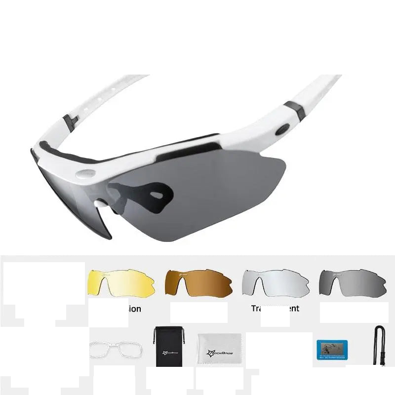 Rockbros Unisex Full Rim Rectangle Acetate Polarized Cycling Sunglasses 1000.
