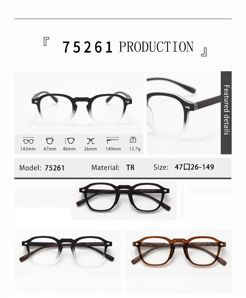Kocolior Unisex Full Rim Square Tr 90 Alloy Photochromic Reading Glasses 75261 — view 1 | Kocolior at FuzWeb