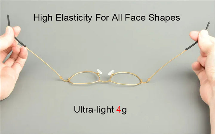 Aimee Unisex Full Rim Flat Top Polygon Titanium Eyeglasses 51541.