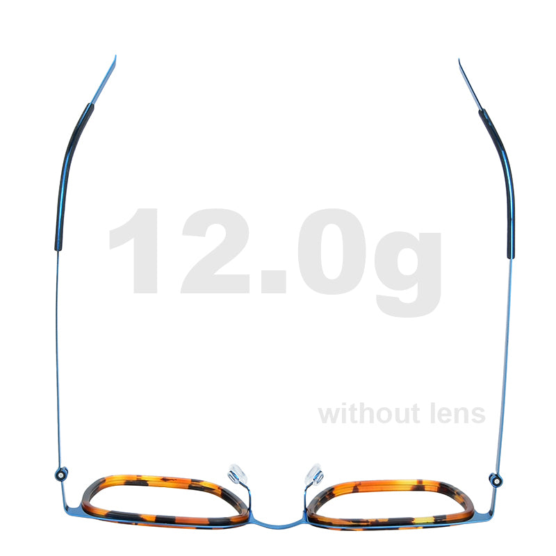 Bobbie Full Rim 976500 Unisex Titanium Square Frames FuzWeb