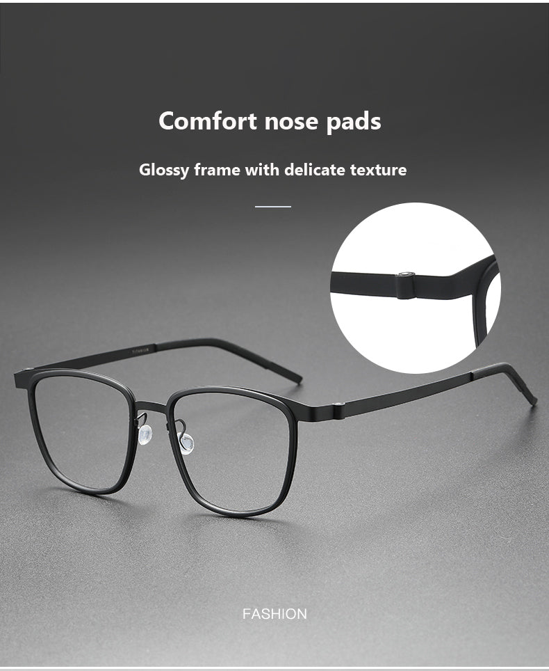 Oveliness Unisex Full Rim Square Acetate Titanium Eyeglasses 399717 — view 1 | Oveliness at FuzWeb