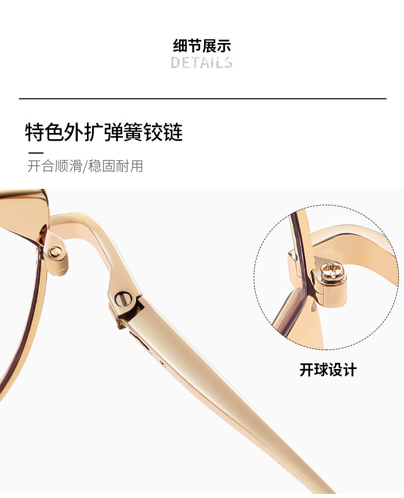 Reven Jate Womens Full Rim Small Oval Cat Eye Alloy Eyeglasses 391206 — view 1 | Reven Jate at FuzWeb