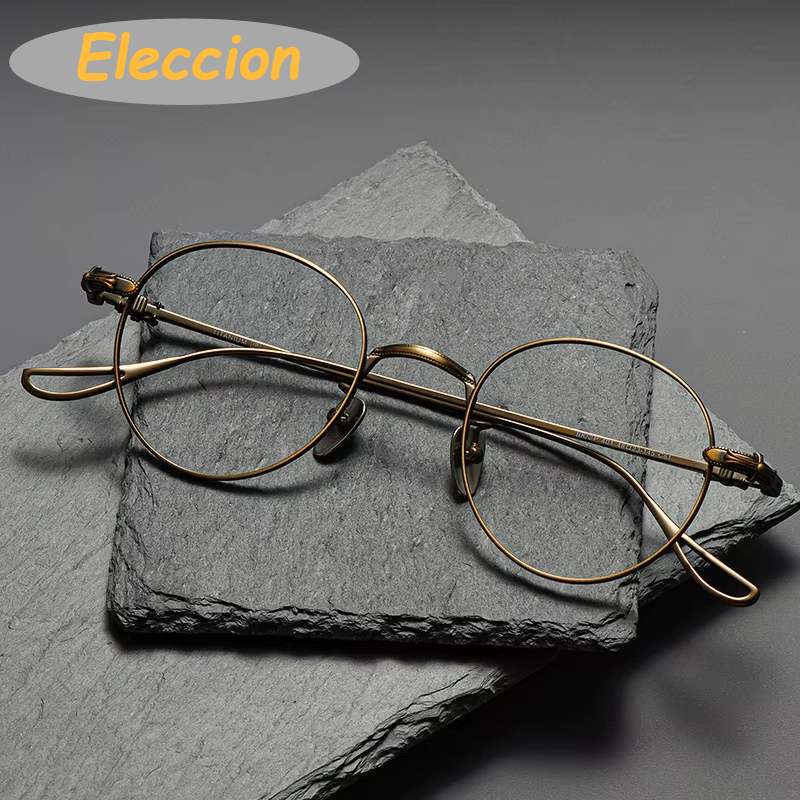 Eleccion Women's Full Rim Oval Round Titanium Eyeglasses 94401