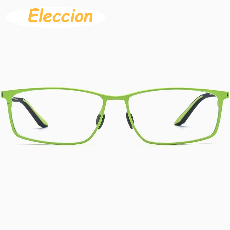 Eleccion Unisex Full Rim Square Titanium Eyeglasses 417303 Full Rim Eleccion