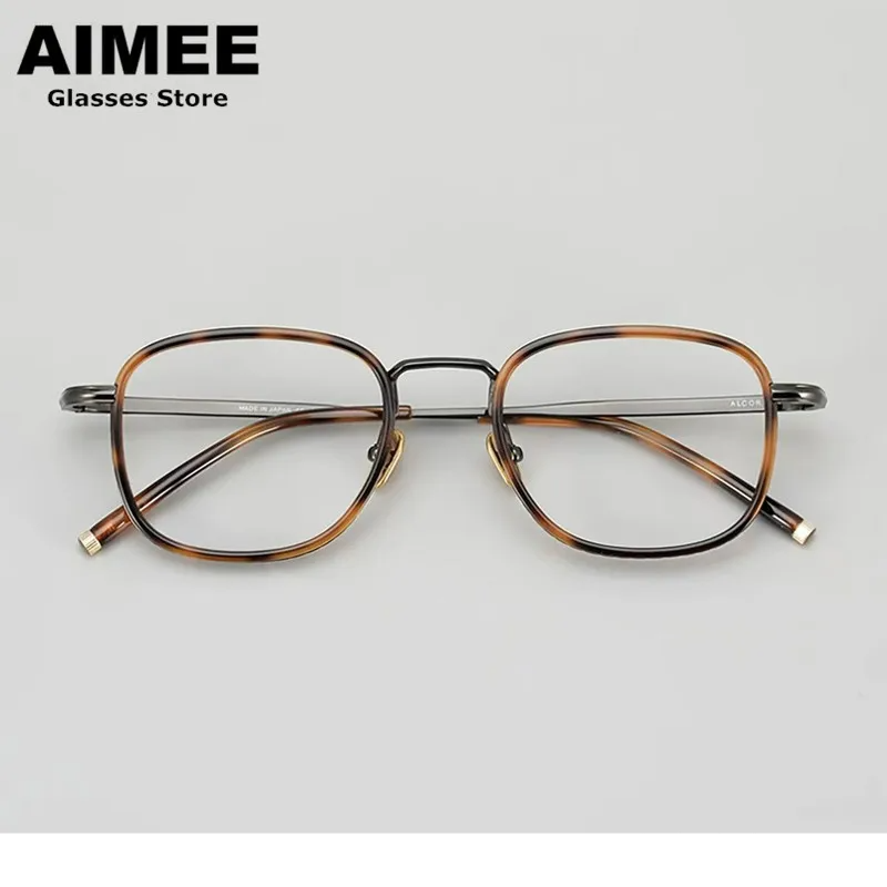Aimee Women's Full Rim Square Acetate Titanium Eyeglasses 693145