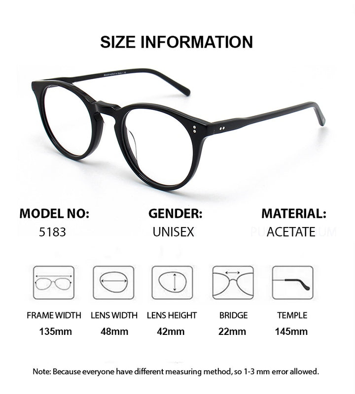Chashma Ottica Womens Full Rim Round Acetate Eyeglasses 795183 — view 1 | Chashma Ottica at FuzWeb