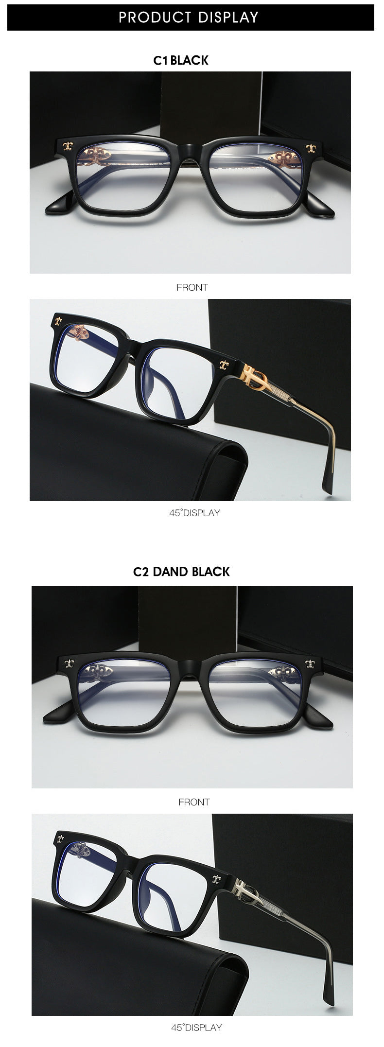Kansept Unisex Full Rim Square Acetate Reading Glasses 25139 — view 2 | Kansept at FuzWeb