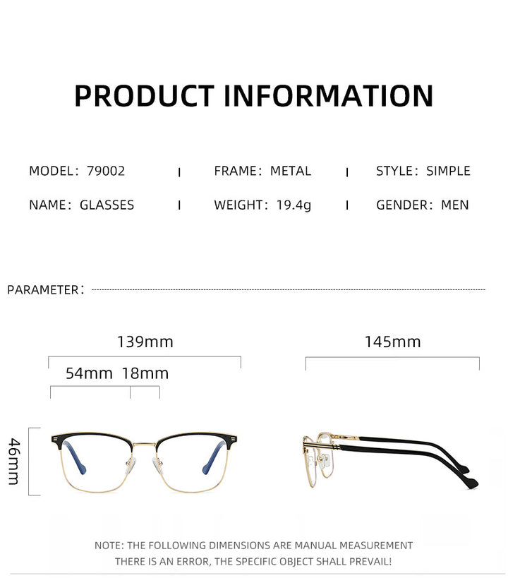 Vicky Unisex Full Rim Square Alloy Spring Hinge Reading Glasses 779002 — view 2 | Vicky at FuzWeb