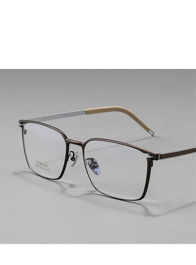 Hdcrafter Mens Full Rim Rectangle Titanium Frames 105600 — view 1 | Hdcrafter Eyeglasses at FuzWeb