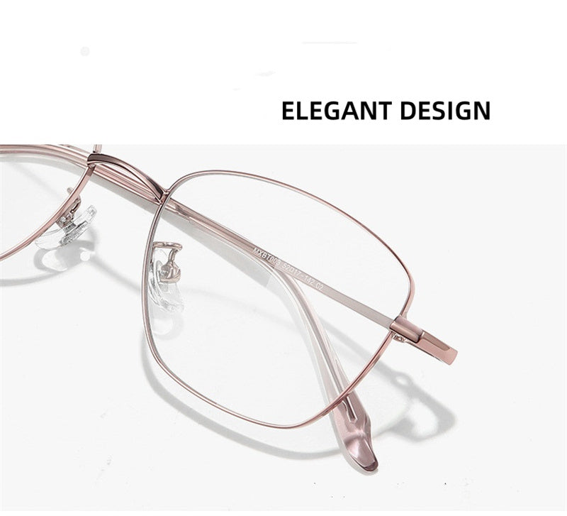 Summer Flower Womens Full Rim Square Titanium Eyeglasses 878003 — view 2 | Summer Flower at FuzWeb