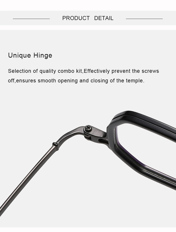 Krasivyy Unisex Full Rim Hexagon Titanium Acetate Eyeglasses 315871.