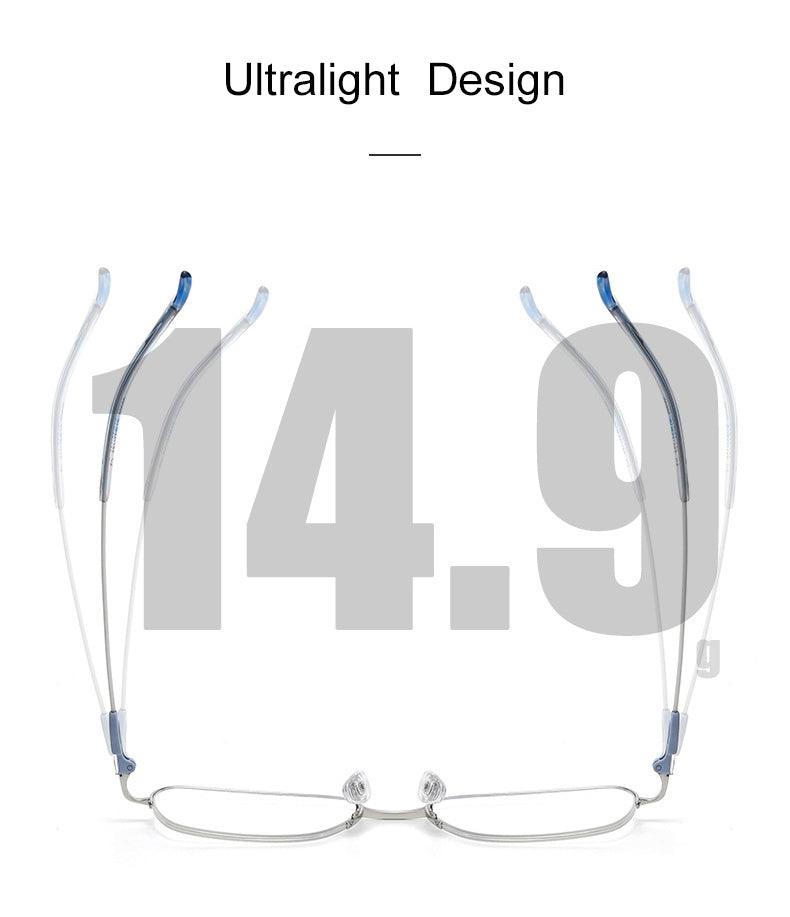 Krasivyy Womens Semi Rim Flat Top Square Titanium Eyeglasses 86005 — view 1 | Krasivyy at FuzWeb