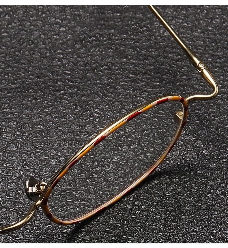 Krasivyy Unisex Full Rim Irregular Round Titanium Eyeglasses 45960 — view 2 | Krasivyy at FuzWeb