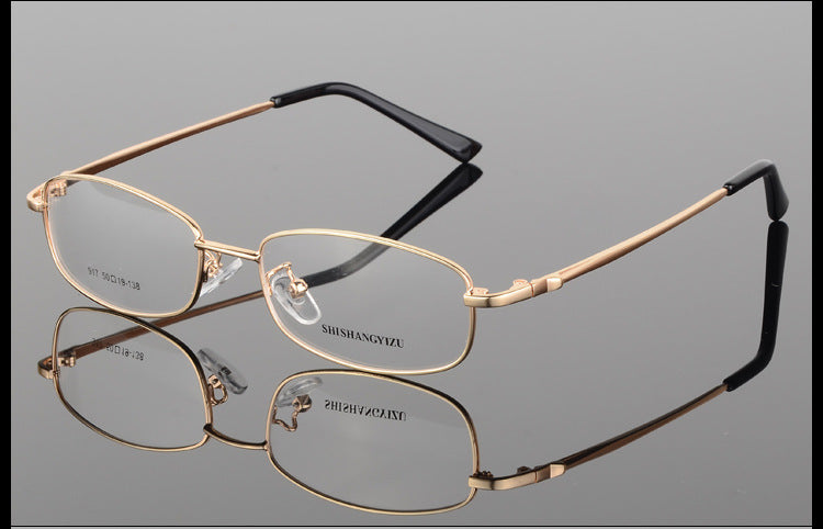 Unisex Full Rim Rectangle Alloy Eyeglasses 917 — view 4 | Bclear at FuzWeb