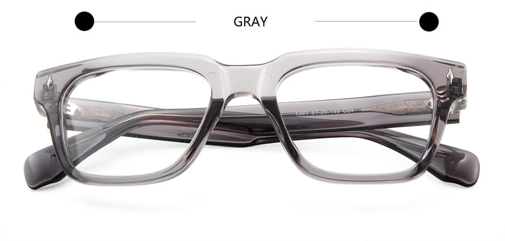 Esnbie Unisex Full Rim Square Brow Line Acetate Eyeglasses 613611 — view 2 | Esnbie at FuzWeb