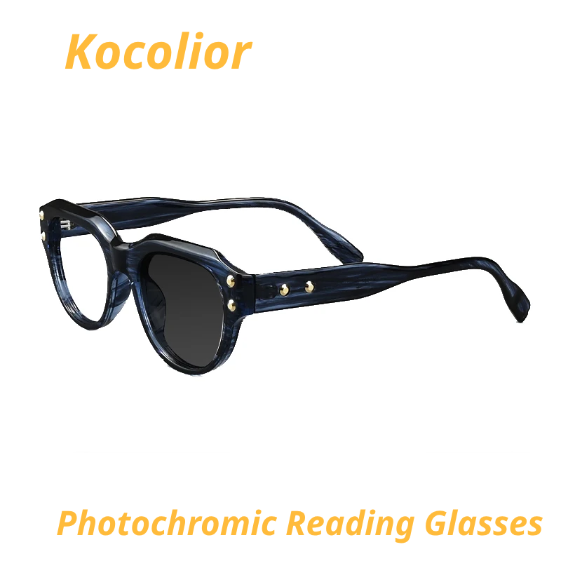 Kocolior Unisex Full Rim Oval Tr 90 Photochromic Reading Glasses 671027