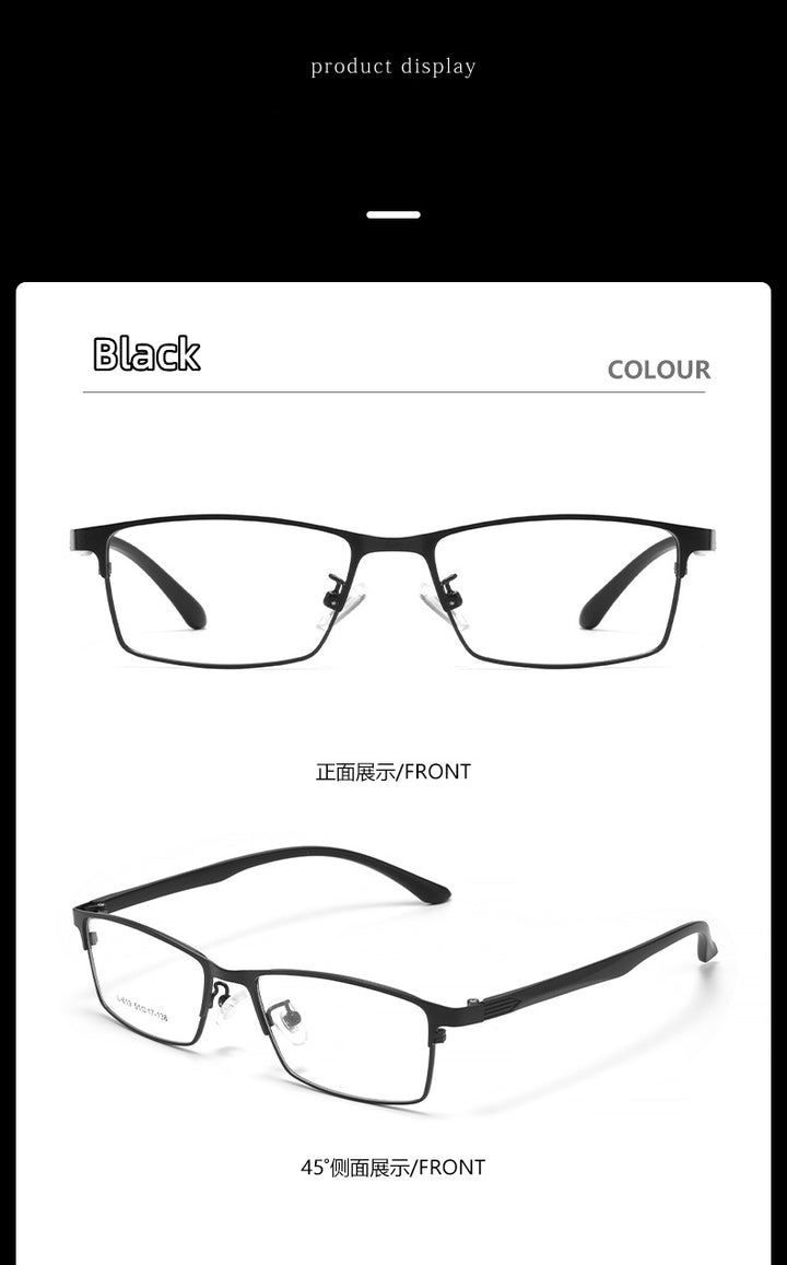 Kocolior Unisex Full Rim Square Alloy Reading Glasses 56198.