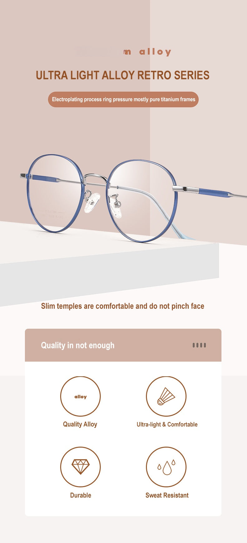 Chashma Ottica Unisex Full Rim Oval Stainless Steel Eyeglasses A017.