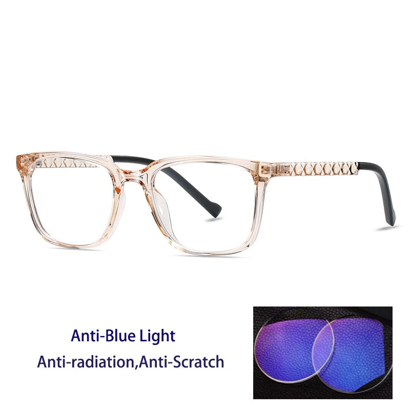 Kocolior Unisex Full Rim Square Acetate Alloy Reading Glasses 70017.