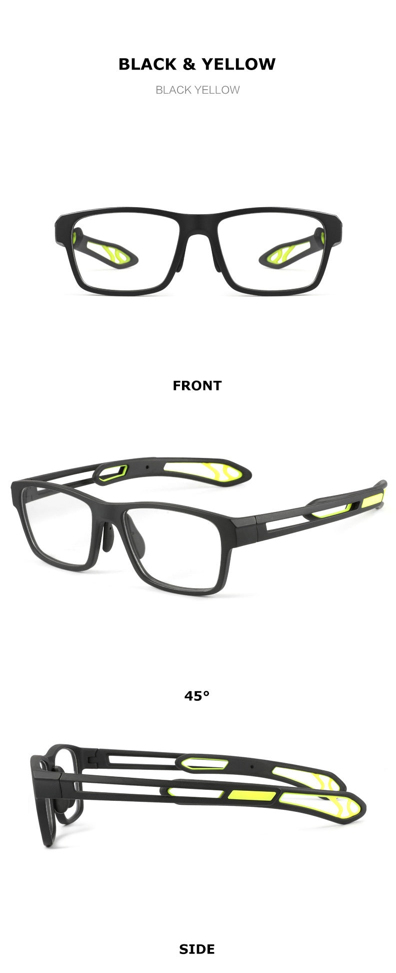 Chashma Ochki Unisex Full Rim Square Tr 90 Titanium Sport Eyeglasses 1927 — view 6 | Chashma Ochki at FuzWeb
