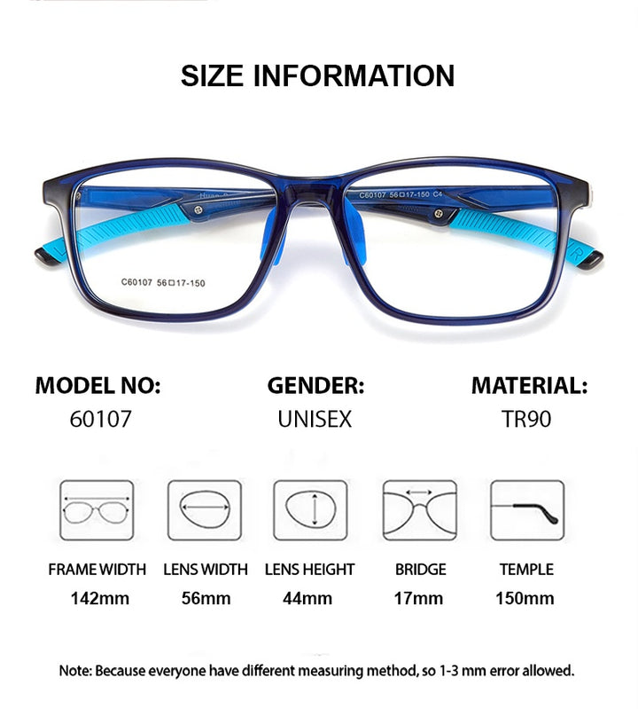 Chashma Ochki Unisex Full Rim Square Tr 90 Titanium Eyeglasses 960107 — view 1 | Chashma Ochki at FuzWeb