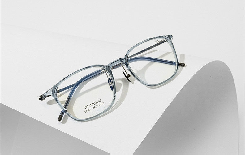 Chashma Ochki Womens Full Rim Square Tr 90 Titanium Eyeglasses 29107 — view 1 | Chashma Ochki at FuzWeb